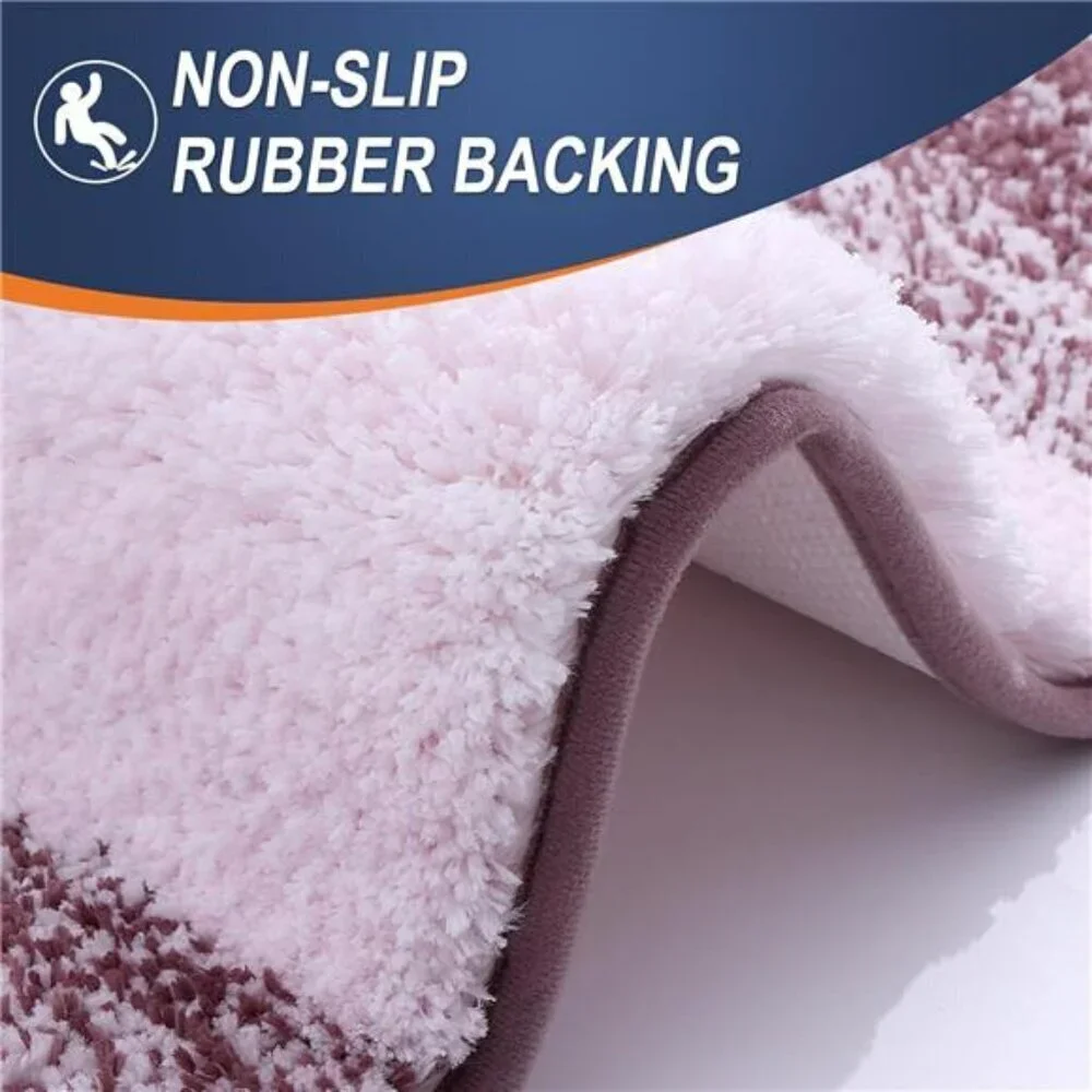 Bathroom Rug Mat 24x16 Extra Soft and Absorbent Microfiber Bath Rugs Non-Slip